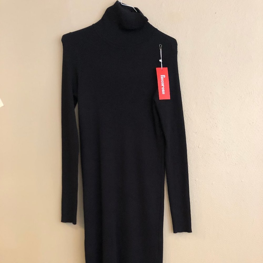 NWT long sleeve ribbed turtle neck dress